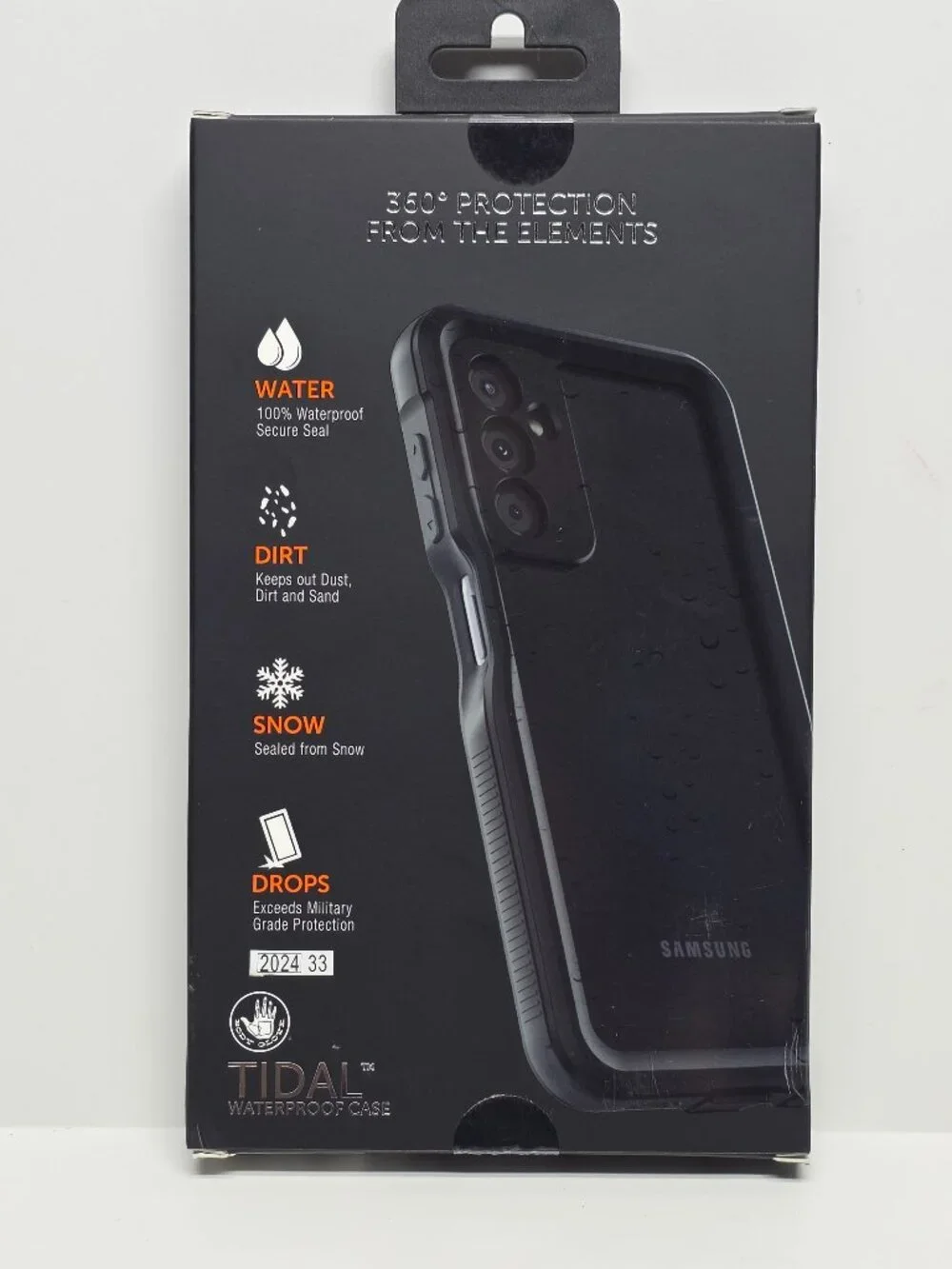 Samsung Galaxy A25 5G Body Glove Tidal Waterproof Case Black